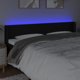 vidaXL Zaglowek do lozka z LED, czarny, 163x16x78/88 cm, tkanina