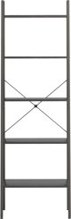 vidaXL Ραφιέρα σκάλα με 5 ράφια, μαύρη, 56x35x174 εκ.