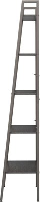 vidaXL Ραφιέρα σκάλα με 5 ράφια, μαύρη, 56x35x174 εκ.