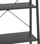 vidaXL Ραφιέρα σκάλα με 5 ράφια, μαύρη, 56x35x174 εκ.