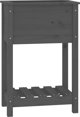 vidaXL Ζαρντινιέρα με ραφιέρα, γκρι, 54x34,5x81 εκ., μασίφ πεύκο