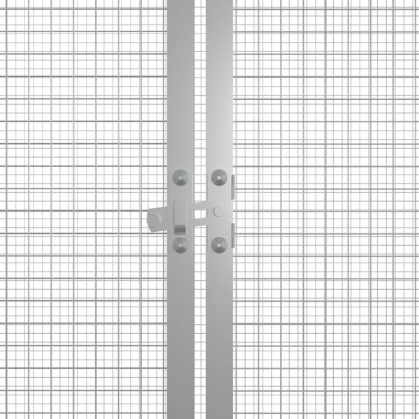 vidaXL Κλουβί για κοτόπουλα, γκρι, 200x91x100 cm, ατσάλι