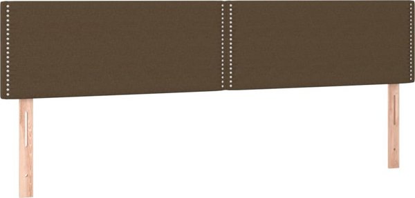 vidaXL Zaglowki do lzbedo, 2 szt., ciemnobrazowy, 100x5x78/88cm tkanina