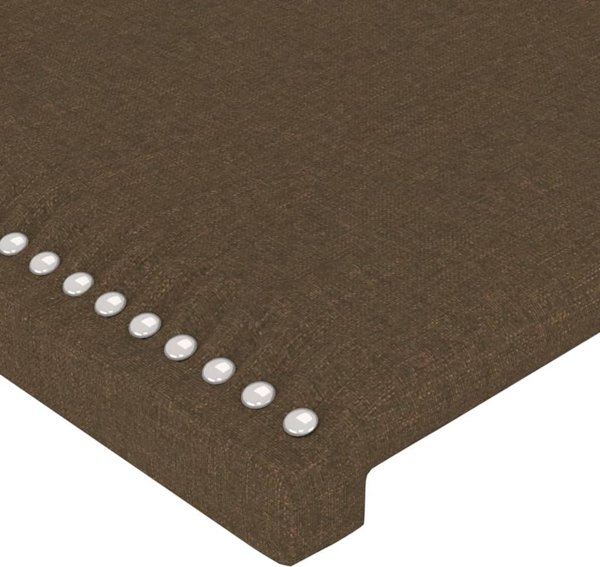 vidaXL Zaglowki do lzbedo, 2 szt., ciemnobrazowy, 100x5x78/88cm tkanina