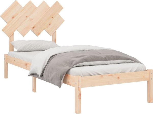 vidaXL Μονός σκελετός κρεβατιού 90x190 cm από συμπαγές ξύλο