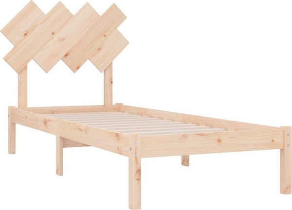 vidaXL Μονός σκελετός κρεβατιού 90x190 cm από συμπαγές ξύλο