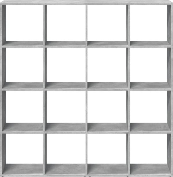 vidaXL Βιβλιοθήκη γκρι τσιμέντου, 137,5x29x137,5 cm