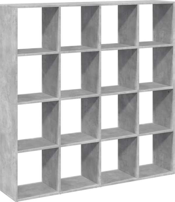 vidaXL Βιβλιοθήκη γκρι τσιμέντου, 137,5x29x137,5 cm