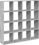 vidaXL Βιβλιοθήκη γκρι τσιμέντου, 137,5x29x137,5 cm