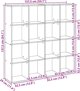 vidaXL Βιβλιοθήκη γκρι τσιμέντου, 137,5x29x137,5 cm