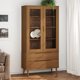 vidaXL Βιτρίνα με Συρτάρια MOLDE Καφέ 90x35x175 cm από Στερεό Πεύκο