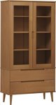 vidaXL Βιτρίνα με Συρτάρια MOLDE Καφέ 90x35x175 cm από Στερεό Πεύκο