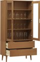 vidaXL Βιτρίνα με Συρτάρια MOLDE Καφέ 90x35x175 cm από Στερεό Πεύκο