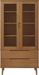 vidaXL Βιτρίνα με Συρτάρια MOLDE Καφέ 90x35x175 cm από Στερεό Πεύκο