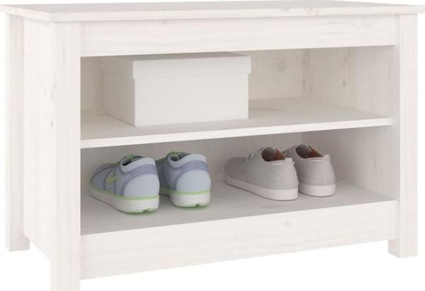 vidaXL Λευκή Ντουλάπα για Παπούτσια 70x38x45,5 εκ. από Πεύκο