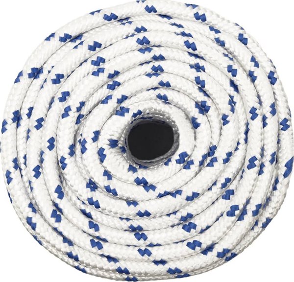 vidaXL Ναυτικό σχοινί λευκό, 12 mm, 100 m, πολυπροπυλένιο