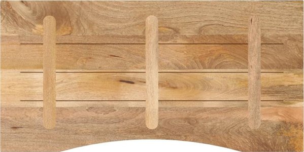 Πάνελ γραφείου με κοπή 110x50x2,5 cm από ωμό ξύλο μάνγκο