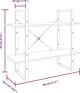 Ράφι βιβλίων vidaXL με 2 ράφια, γκρι δρυς σονόμα, 80x30x70 cm