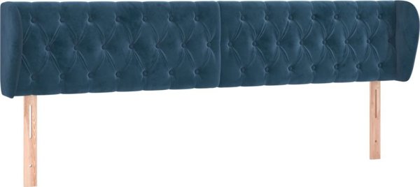 vidaXL Κεφαλάρι uszak, σκούρο μπλε, 183x23x78/88 εκ, βελούδο