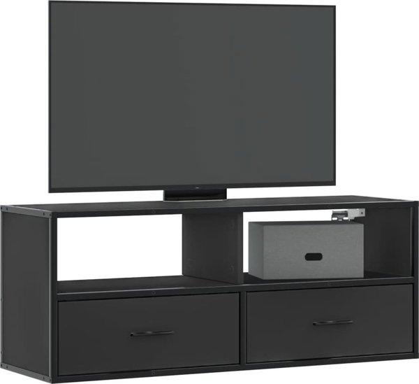 vidaXL Szafka pod TV, czarna, 100x31x39,5 cm
