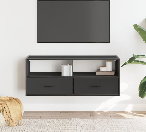 vidaXL Szafka pod TV, czarna, 100x31x39,5 cm