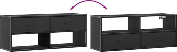 vidaXL Szafka pod TV, czarna, 100x31x39,5 cm