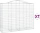 vidaXL Kosze gabionowe, 7 τεμ, 200x50x160/180 εκ, γαλβανισμένο σίδερο