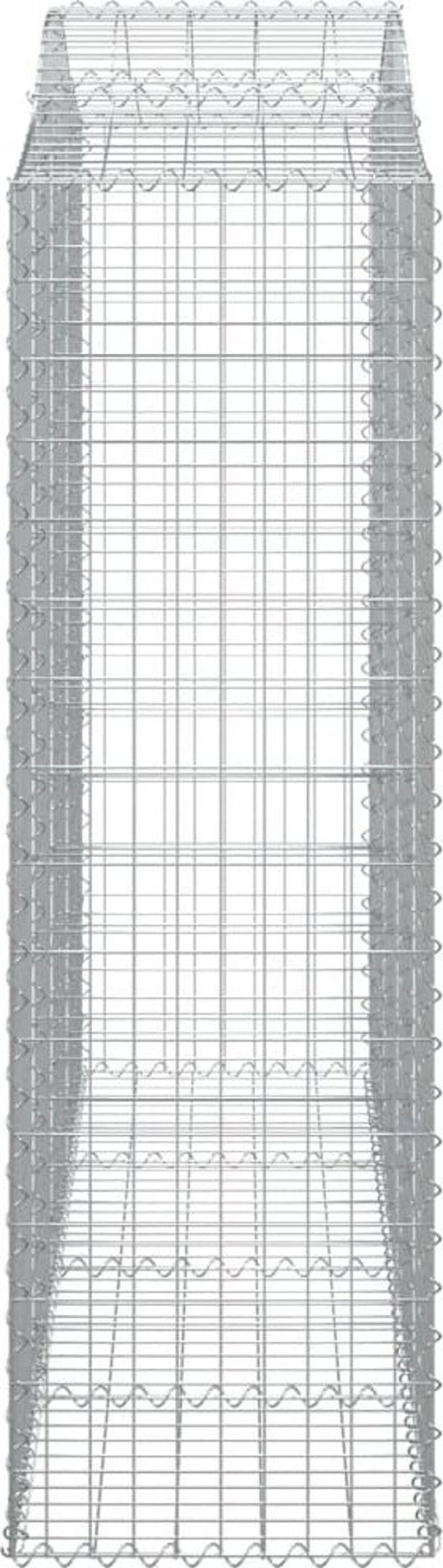 vidaXL Kosze gabionowe, 7 τεμ, 200x50x160/180 εκ, γαλβανισμένο σίδερο