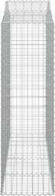 vidaXL Kosze gabionowe, 7 τεμ, 200x50x160/180 εκ, γαλβανισμένο σίδερο