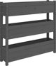 vidaXL Donica, szara, 112x25x104,5 cm, lite drewno sosnowe