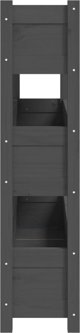 vidaXL Donica, szara, 112x25x104,5 cm, lite drewno sosnowe
