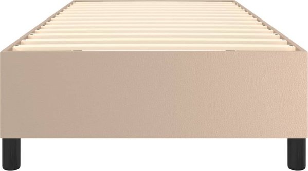 vidaXL Lozko kontynentalne, cappuccino, 90x200 cm obite sztuczna skora