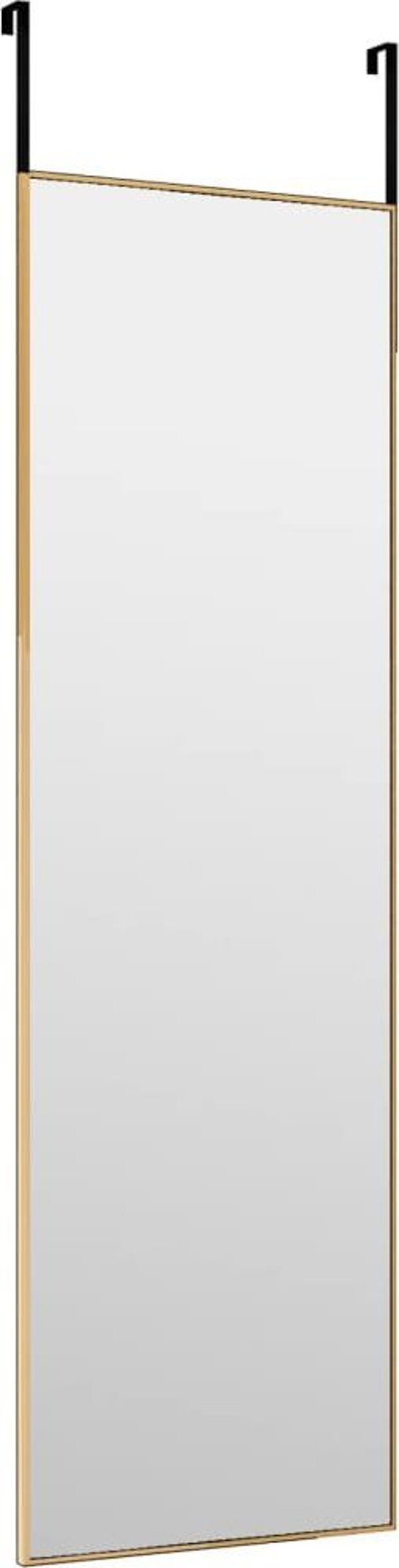 vidaXL Καθρέφτης πόρτας, χρυσός, 30x100 cm, γυαλί και αλουμίνιο