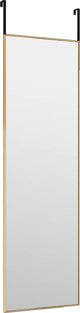 vidaXL Καθρέφτης πόρτας, χρυσός, 30x100 cm, γυαλί και αλουμίνιο