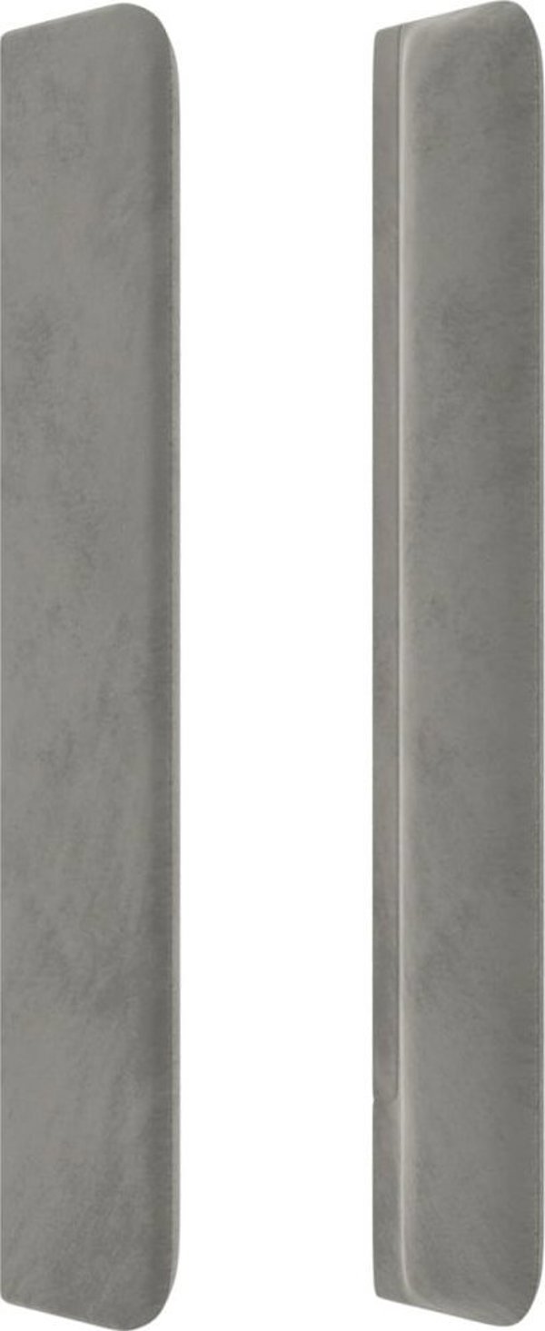 vidaXL προσκέφαλο κρεβατιού με LED, ανοιχτό γκρι, 163x16x118/128 εκ., βελούδο