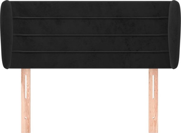 vidaXL Zaglowek uszak, μαύρο, 83x23x78/88 cm, βελούδο