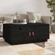 vidaXL vidaXL Stolik kawowy, czarny, 80x50x35 cm, lite drewno sosnowe