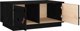 vidaXL vidaXL Stolik kawowy, czarny, 80x50x35 cm, lite drewno sosnowe