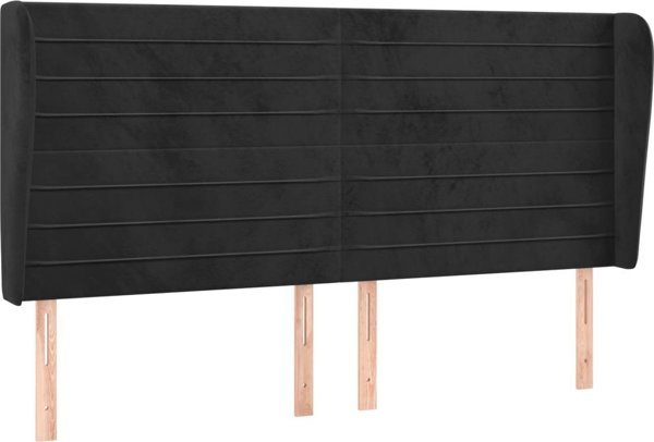 vidaXL Zaglohek uszak, mavro, 183x23x118/128 cm, aksamit