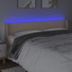 vidaXL Zaglowek do lozka z LED, cappuccino, 163x16x78/88 cm, ekoskora