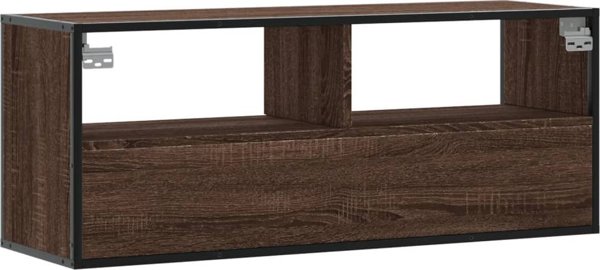 vidaXL Έπιπλο τηλεόρασης σε καφέ ντεκόρ δρυός, 100x31x39,5 εκ.