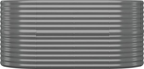 vidaXL vidaXL Donica ogrodowa, malowana proszkowo stal, 152x80x68 cm, szara