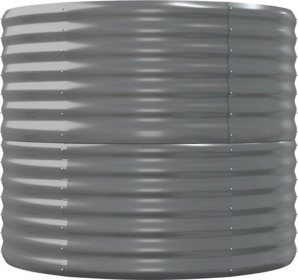vidaXL vidaXL Donica ogrodowa, malowana proszkowo stal, 152x80x68 cm, szara