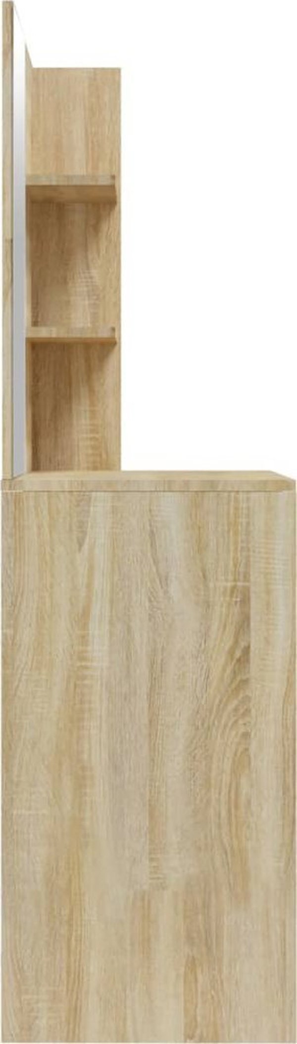 vidaXL Τουαλέτα με καθρέφτη, δρυς σονόμα, 74,5x40x141 εκ.