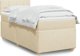 vidaXL Κρεβάτι continental με στρώμα, κρεμ, ύφασμα, 90x200 εκ.