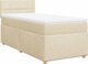vidaXL Κρεβάτι continental με στρώμα, κρεμ, ύφασμα, 90x200 εκ.