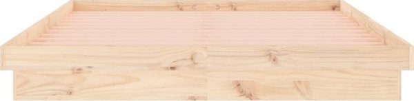 vidaXL Rama κρεβατιού με LED, 120 x 200 cm, μασίφ ξύλο