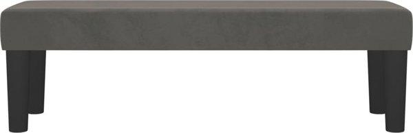 vidaXL Παγκάκι, σκούρο γκρι, 100x30x30 εκ., επενδεδυμένο με βελούδο
