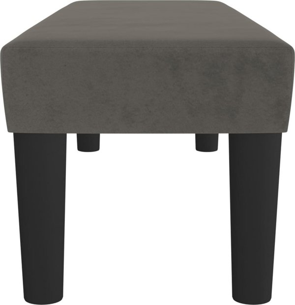 vidaXL Παγκάκι, σκούρο γκρι, 100x30x30 εκ., επενδεδυμένο με βελούδο