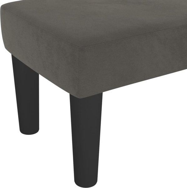 vidaXL Παγκάκι, σκούρο γκρι, 100x30x30 εκ., επενδεδυμένο με βελούδο